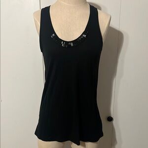 GAP Black Embellished Tank Top